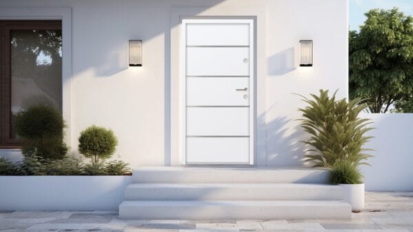 Porta Exterior de Metal Linea Branca Esquerda 2080x980 - Imagen 3